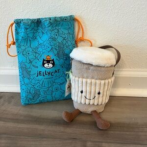 *New With Tag* Jellycat Amuseable Coffee-To-Go Bag, With Dust Bag 100% Authentic